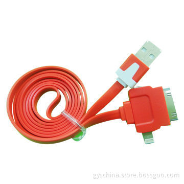 3-in-1 Noodle-shaped Line Charging Data Cable